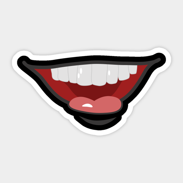 Cartoon Mouths Face Face Masks Sticker TeePublic